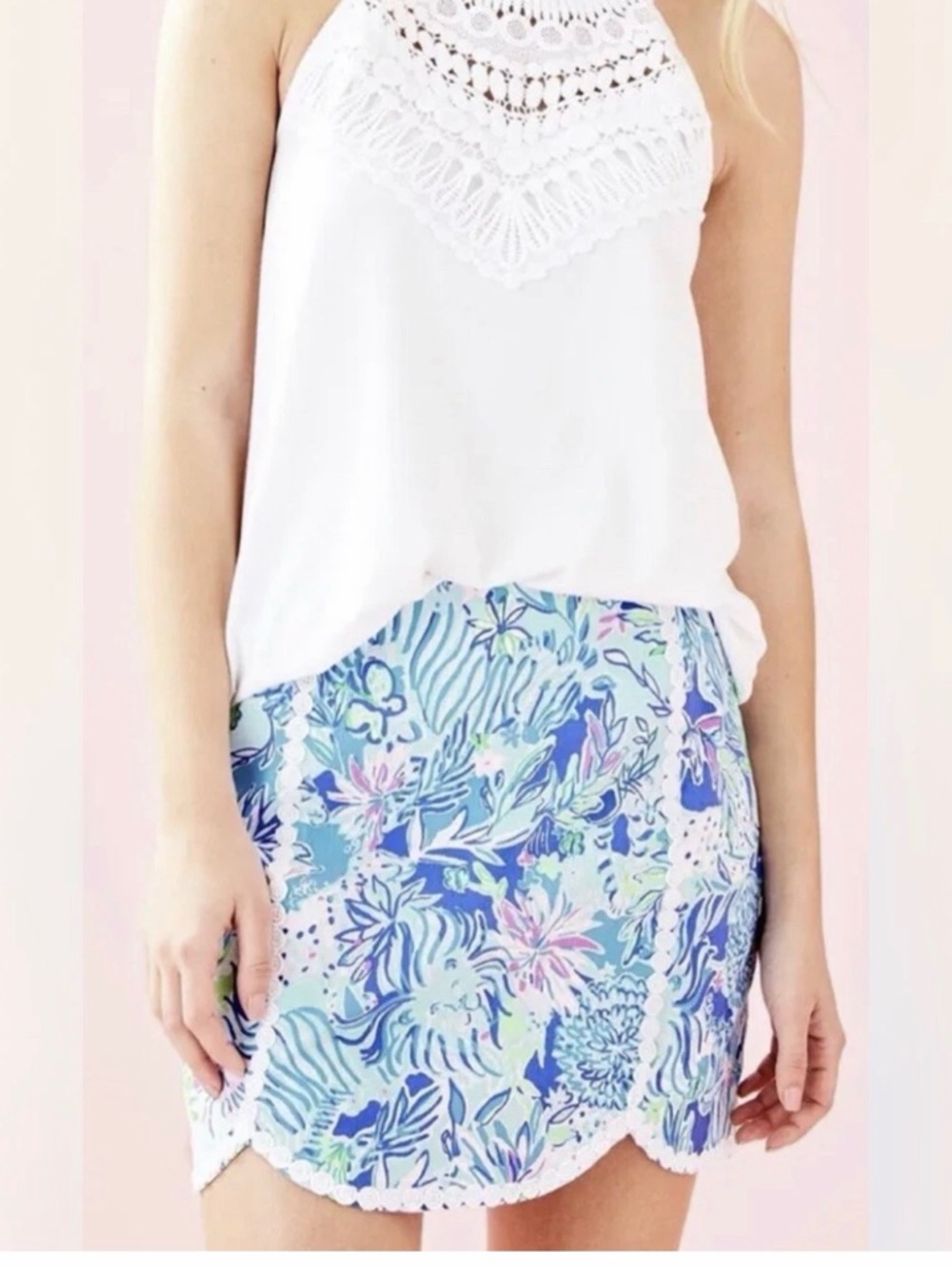 Lilly Pulitzer Patty Skort, Coastal Blue Lion Around, size 12
